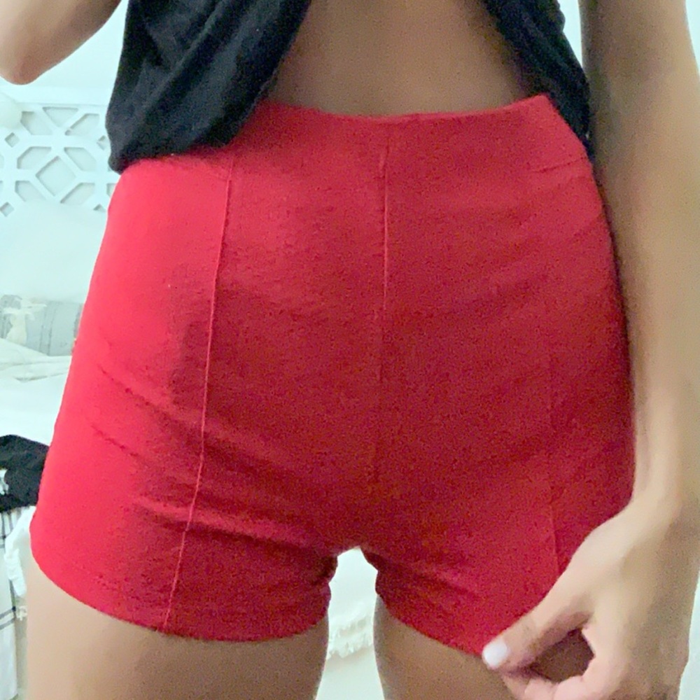 Red shorts.